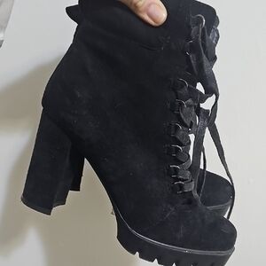 Lace Up Suede Boots